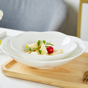 个性创意餐盘北欧风餐具家用菜盘子骨瓷汤盘饭盘深盘蒸菜陶瓷碟子
