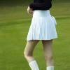 高尔夫百褶短裙女时尚，白色球(白色球)服半身裙运动防走光裙裤户外服装裙子