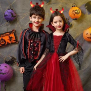 儿童万圣节女巫服装女童巫婆男童化装舞会精灵公主裙巫女孩吸血鬼