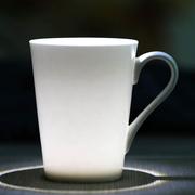 景德镇陶瓷杯子骨瓷水杯，北欧式纯白色马克杯，早餐咖啡杯奶杯无盖