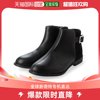 日本直邮vivian轻质鞋底和低跟系带短靴(黑色pu)
