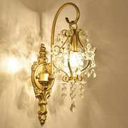 法式水晶壁灯客厅床头镜前灯，现代走廊过道，灯卧室创意欧式美式灯具