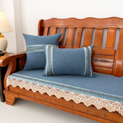 四季通用沙发垫子老式木头，沙发软垫实木三人，加厚加硬沙发垫海绵垫