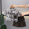 宝宝夏季中式唐装中国风汉服，套装男儿童一周岁衣服礼服两件套夏装
