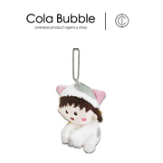 日本正版猫咪装樱桃小丸子公仔玩偶娃娃毛绒，包包挂件钥匙挂饰