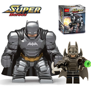 兼容乐高正义联盟绝版第三方重装蝙蝠侠，超人猫女拼装积木人仔玩具