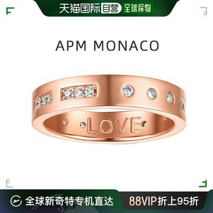 香港直邮apmmonaco摩斯密码戒指情侣，对戒玫瑰金轻奢小众