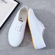 老北京80年代怀旧鞋子白色鞋，白色布鞋老式白球鞋(白球鞋)青岛小白鞋女百搭