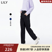 lily2023冬女装时尚都市，通勤款休闲百搭显瘦高腰小直筒牛仔裤