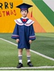 儿童博士服幼儿园小学生毕业照服装学士服博士帽毕业礼服定制