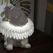 一加一白色陶瓷小夜灯中世纪文艺复兴斗牛犬台灯床头灯氛围灯礼物