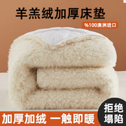 100%澳洲进口羊羔绒床垫软垫家用秋冬季加厚保暖海绵珊瑚绒褥子垫