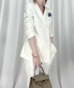 时尚白色小西装外套装女士时髦韩版气质洋气英伦风ol职业装女神范