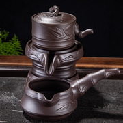 紫砂石磨全自动出水茶壶功夫茶具创意单壶茶艺，懒人石磨单个配件