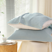 枕巾纯棉一对装100全棉纱布，枕头巾防滑2023高级感做枕头垫巾