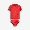 n*xt女童泳衣大童大红色，草莓防晒泳衣冲浪度假沙滩3岁-7岁