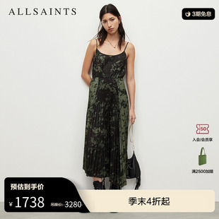 allsaints女士两件套连衣裙，2023秋季吊带裙，v领开衫套装wd020y