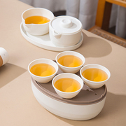 塑料茶盒便携旅行茶具，茶杯pp防摔茶壶，整套户外功夫泡茶盒子快客杯