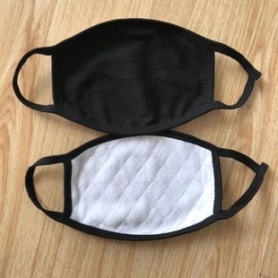 10个加厚三层纯棉口罩卫生，口罩防风保暖口罩白色黑色劳保口罩