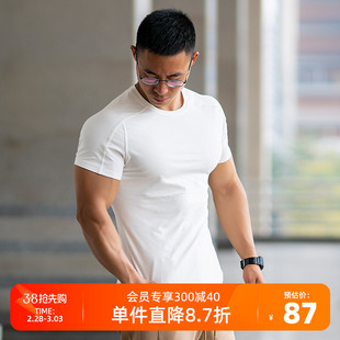 SOSOLEMON运动休闲短袖纯棉T恤训练上衣吸湿排汗跑步修身健身衣男