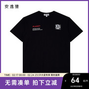 安逸猿ape潮牌男士创意印花短袖T恤2024夏宽松纯棉半袖体恤衫