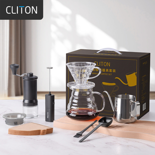 手摇磨豆机咖啡豆研磨机咖啡家用手冲器具套装手动便携手磨咖啡机