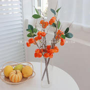 仿真金桔小金桔果假花餐桌仿真花客厅室内装饰橘桔子树枝花艺摆件