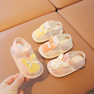 婴儿鞋子夏季一1岁半宝宝鞋婴幼儿软底学步鞋凉鞋女宝宝布鞋室内2