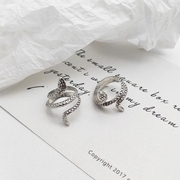 蛇形戒指女小众设计感精致银色蛇头指环冷淡风高级潮食指戒