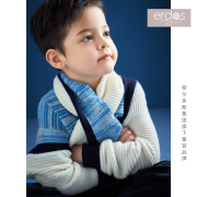 鄂尔多斯童装儿童，坑条肌理撞色羊绒围巾
