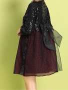 卓拉重工刺绣连衣裙秋季时尚显瘦A 字蓬蓬公主气质裙