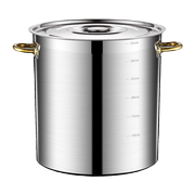 不锈钢桶圆桶304带盖商用熬汤桶卤桶油桶炖锅大容量加厚家用汤锅