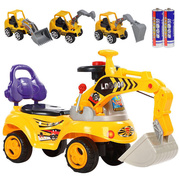 潮流儿童玩具挖掘机可坐可骑大号，挖土机学步扭扭车玩具溜溜车