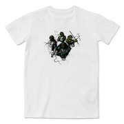 忍者神龟铅笔画创意设计时尚休闲印花圆领短袖T恤男女同款