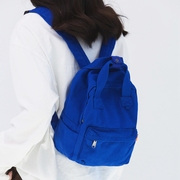 迷你双肩包女日系可爱高中学生书包纯色韩版手提背包轻便小包帆布
