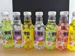 美纯果滋大果粒嚼着喝蜂蜜果汁饮料450ml*15瓶装整箱零脂肪无负担