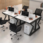 极速大容量职员电脑桌椅组合家具组装员工工作台实用多色办公柜洽