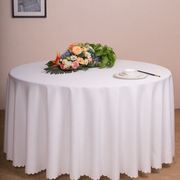 纯色酒店桌布饭店餐厅大圆桌布家用圆形餐桌台布长方桌方形桌布艺
