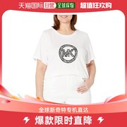 香港直邮潮奢 Michael Kors 女士加大码斑马纹魅力短袖徽标T恤