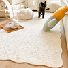 蔓越家ins乳酪奶油色卧室，毛绒地垫床边毯家用防滑地板毯子地毯