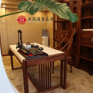 浩盏刺猬紫檀云纹，书桌实木家俱红木，新中式花梨木办公桌工厂直