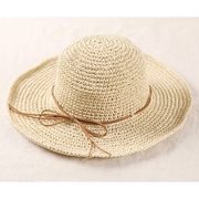 太阳帽女防晒洋气时尚2024可折叠草编太阳帽沙滩帽休闲遮阳凉帽
