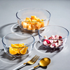 微波炉专用透明玻璃碗家用水果，沙拉碗耐高温餐具，耐热大汤碗泡面碗