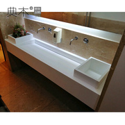 现代简约岩板一体盆浴室柜洗面洗脸盆柜轻奢风卫生间洗手台组合
