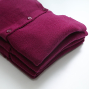 外贸原单法国单法式优雅羊绒，针织圆领毛衣梅子色长袖小开衫