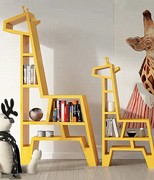 亲子长颈鹿书架儿童房玩具储物架幼儿园绘本馆动物造型装饰书柜