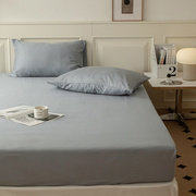 北欧简约纯色纯棉单床笠1.2米床罩1.8m床包全棉双人床2米床笠加高