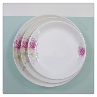 家用菜盘盘子套装深盘菜盘方盘组合创意餐具蒸鱼盘陶瓷饭盘汤碟子
