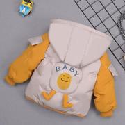 0-1-2-3岁小男孩子加厚羽绒棉衣一两周岁半宝宝，冬天保暖棉袄棉服4