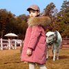 儿童羽绒服女童韩版中长版加厚大毛领外套冬装中大童